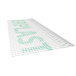 Listwa PCV zakończeniowa odcinająca z siatką A=100mm B=6mm L=2,5mb - pakiet 50szt.