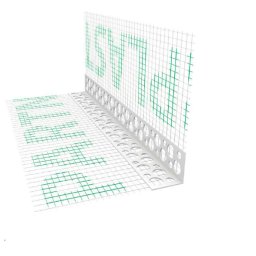 Narożnik PCV perforowany z siatką (146 g/m²) 140 mm L= 2,5mb pakiet 100szt