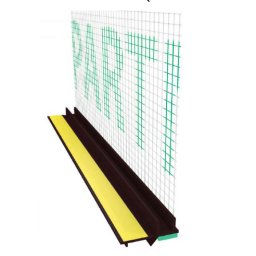Profil przyokienny dylatacyjny w kolorze brąz z uszczelką i siatką (146g/m2) B=3mm L=2,5m 50szt