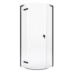 Roca Metropolis Rondo kabina półokrągła profile CZARNY MAT 90x90cm szkło przejrzyste AMP1009016M