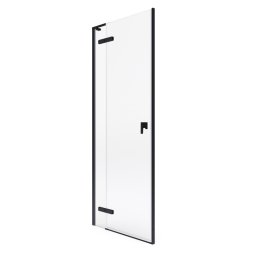 Roca Metropolis drzwi prysznicowe CZARNY MAT 80x200cm przejrzyste AMP0808016M