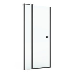 Roca Capital drzwi prysznicowe CZARNY MAT 90x200cm przejrzyste AM4609016M