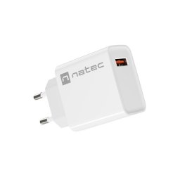 Natec Ładowarka sieciowa Ribera 1x USB-A 18W Biała