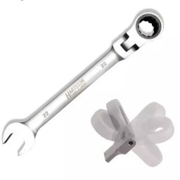 KLUCZ PŁASKO-OCZKOWY Z GRZECHOTKĄ DEDRA 14GP56 22MM CRV, Z PRZEGUBEM