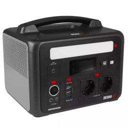 DEDRA DEZS0600 stacja zasilania 600W 640Wh LiFePO4 powerbank solarny rozruch 12V