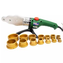 ZGRZEWARKA DO RUR I ZŁĄCZEK Z TWORZYW SZTUCZNYCH DEDRA DED7514 1500W, WALIZKA METALOWA, ZAKRES 16-63MM, PE, PP, PB