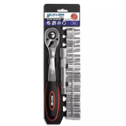 ZESTAW KLUCZY NASADOWYCH, KLUCZE NASADOWE HILLEN&MOHR 17L3012 1/2" KPL. 12SZT