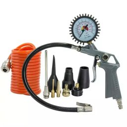PANSAM A532008 akcesoria pneumatyczne do pompowania, pistolet z manometrem, wąż 3 m