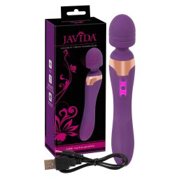 Javida Double - podwójny masażer wibrator (fioletowy)