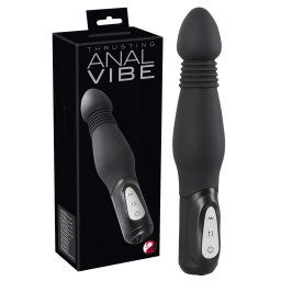 You2Toys - Anal Vibe - pchający czarny wibrator analny