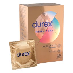 Durex Real Feel - lateksowe prezerwatywy (16 szt.)