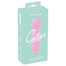 Cuties Mini Rose - wibrator akumulatorowy falisty - silikon różowy