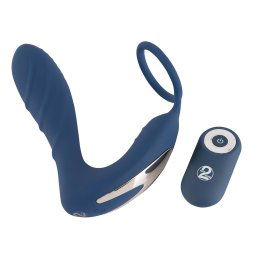 You2Toys Prostate Plug - wibrator analny z pierścieniem (niebieski)