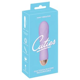 Cuties Mini - wibrator wodoodporny bezprzewodowy kratkowy - fioletowy