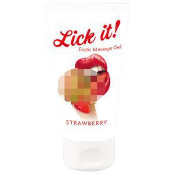 Lick it! - 2w1 jadalny lubrykant o smaku truskawki (50ml)
