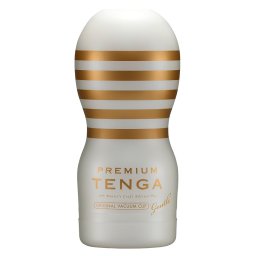 TENGA Premium Gentle - jednorazowy masturbator (biały)