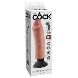 King Cock 8 - giętki, realistyczny wibrator (25 cm)