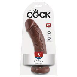 King Cock 8 dildo (20 cm) - brązowy