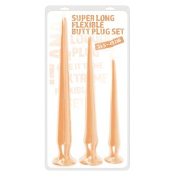 You2Toys - zestaw długich plugów dildo (3 sztuki) - naturalny
