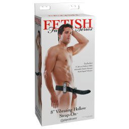 Fetish Strap-On 8 - pusty wibromasażer do przypinania (czarny)