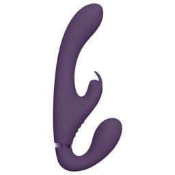 Vive Suki - wibrujący strap-on bez pasków (fioletowy)