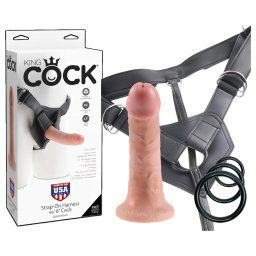 King Cock Strap-on 6 - przypinany dildo - naturalny