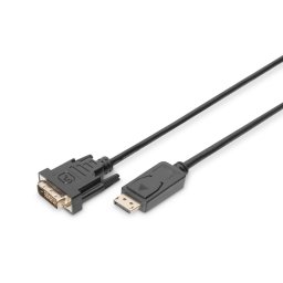 Digitus Kabel DisplayPort z zatrzaskiem 1080p 60Hz FHD Typ DP/DVI-D (24+1) M/M 2m