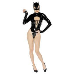 Black Velvet - Długi rękaw Batwoman body (czarny) - M
