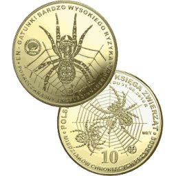 10 miedziaków 2010 - Poskocz krasny - Pająk