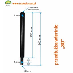 PRZEDŁUŻKA WIERTŁA WIERTNICY KASEI MASTERCUT 30CM FI20