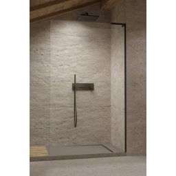 Radaway Modo SL Black II kabina Walk-in 90x200 prawa czarny mat/szkło przejrzyste 10319094-54-01R
