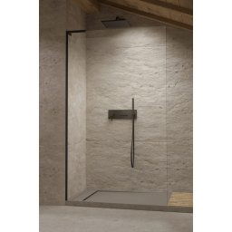 Radaway Modo SL Black II kabina Walk-in 120x200 lewa czarny mat/szkło przejrzyste 10319124-54-01L