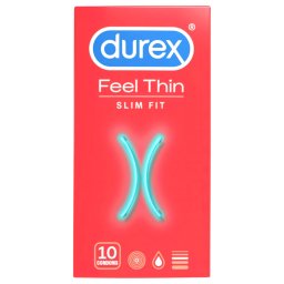 Durex Feel Thin Slim - naturalne uczucie prezerwatywy (10 szt.)