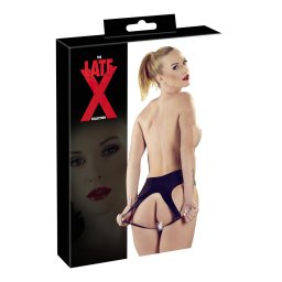 LATEX - majtki damskie otwarte - czarne - S-L