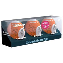 Satisfyer Egg Crunchy - zestaw masturbatorów jajkowych (3 szt.)