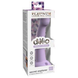 Dillio Secret Explorer - przyssawkowy dildo (17cm) - fioletowy