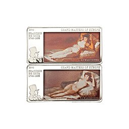 Cook Islands - 2010, 5 Dollars - Malarze świata - Francisco Goya - Maja Naga, Maja Ubrana