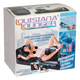 Louisiana Lounger - seks maszyna z wibratorem (czarna)