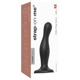Strap-on-me Curvy M - falistyczny, przyssawkowy dildo (czarny)