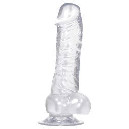 Przezroczysty dildo z przyssawką