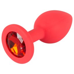 Colorful JOY - silikonowy analny plug - mały (czerwony)