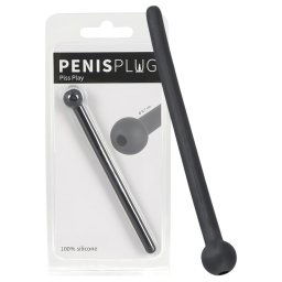 Dilator Piss Play - pusty silikonowy dilator (czarny)