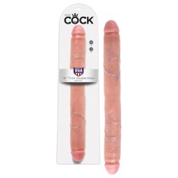 King Cock 16 podwójny duży dildo (41 cm) - naturalny