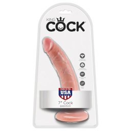 King Cock 7 dildo (18 cm, w kolorze cielistym)