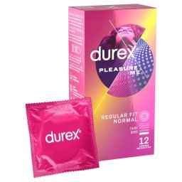 Durex Pleasure Me - prezerwatywy prążkowane i wypustkowe - 12 sztuk