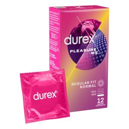 Durex Pleasure Me - prezerwatywy prążkowane z wypustkami (12 szt.)