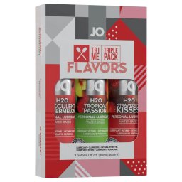 JO System Flavors - zestaw smakowych lubrykantów (3x30ml)