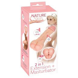 Nature Skin - 2w1 sztuczne pośladki i nasadka na penisa (naturalne)