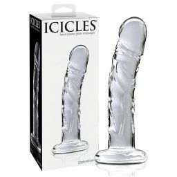 Icicles No. 62 - przezroczysty szklany dildo z penisem