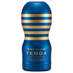 TENGA Premium Original - jednorazowy masturbator (niebieski)